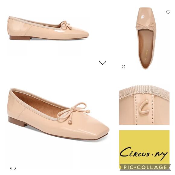 NWB CIRCUS NY Teresa Square-Toe Ballet Flats nude size 8 - Picture 1 of 12